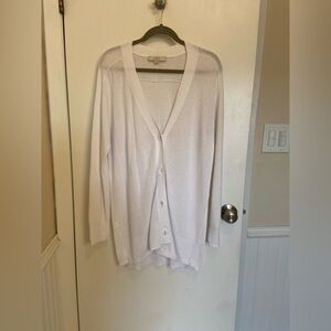 Women's White Sheer Cardigan Sweater